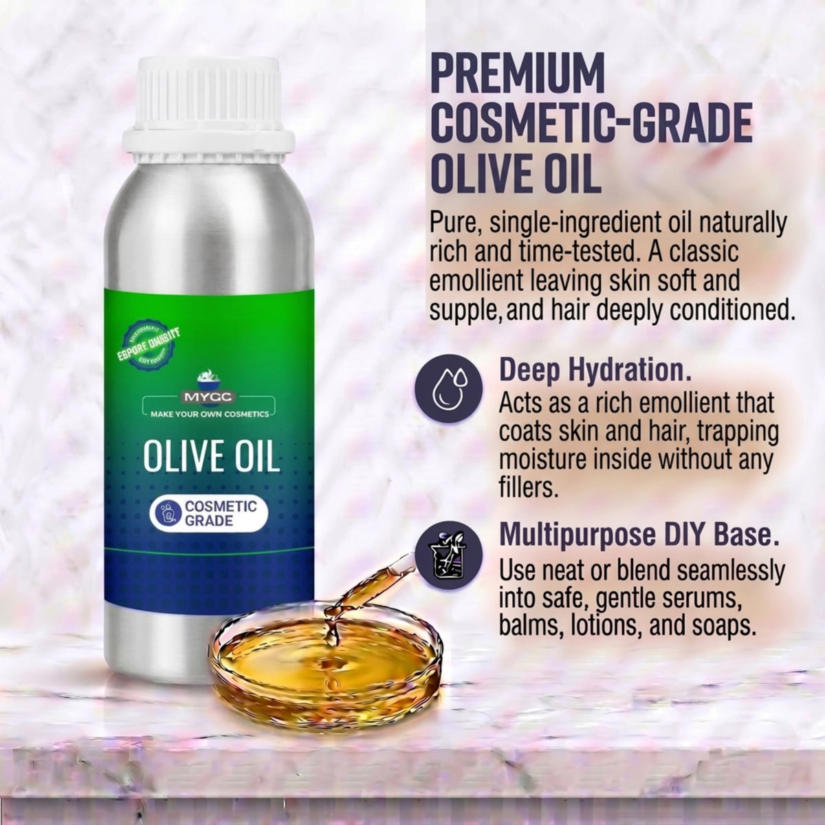 Olive Oil for cosmetic and personal care formulations