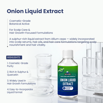 Onion Liquid Extract botanical ingredient for cosmetic formulations