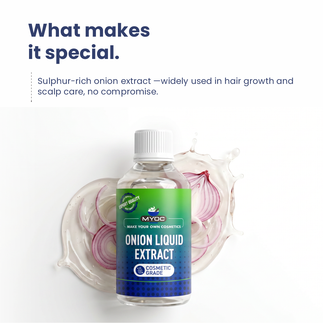 Onion Liquid Extract formulation properties and cosmetic applications
