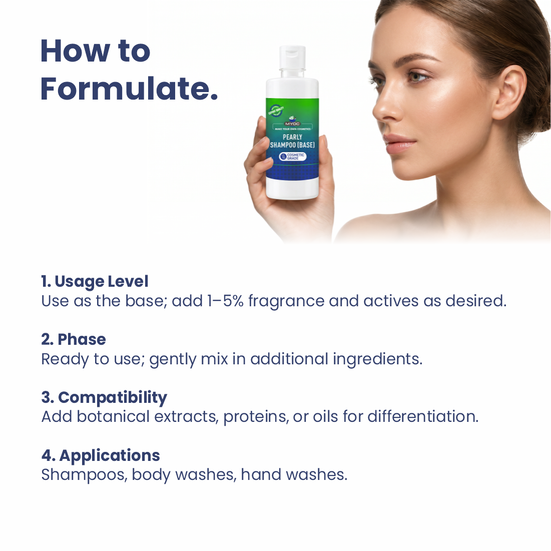 How to use Pearly shampoo base in personal care formulations