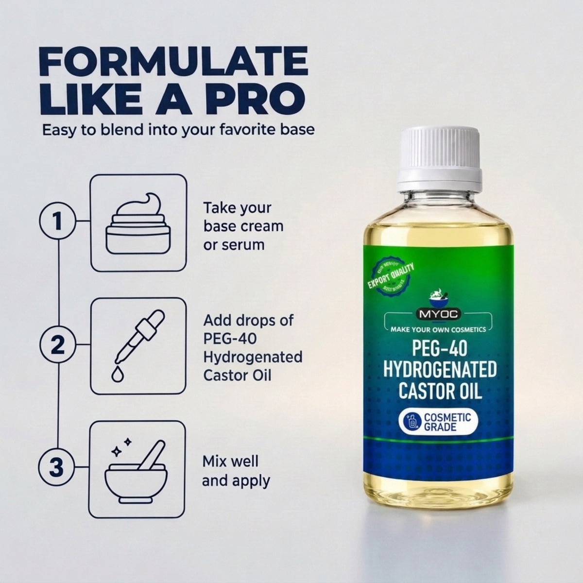 PEG-40 Hydrogenated Castor Oil Formulation Guide for Cream and Serum Bases