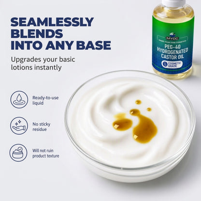 PEG-40 Hydrogenated Castor Oil for Blending into Lotion and Cosmetic Bases
