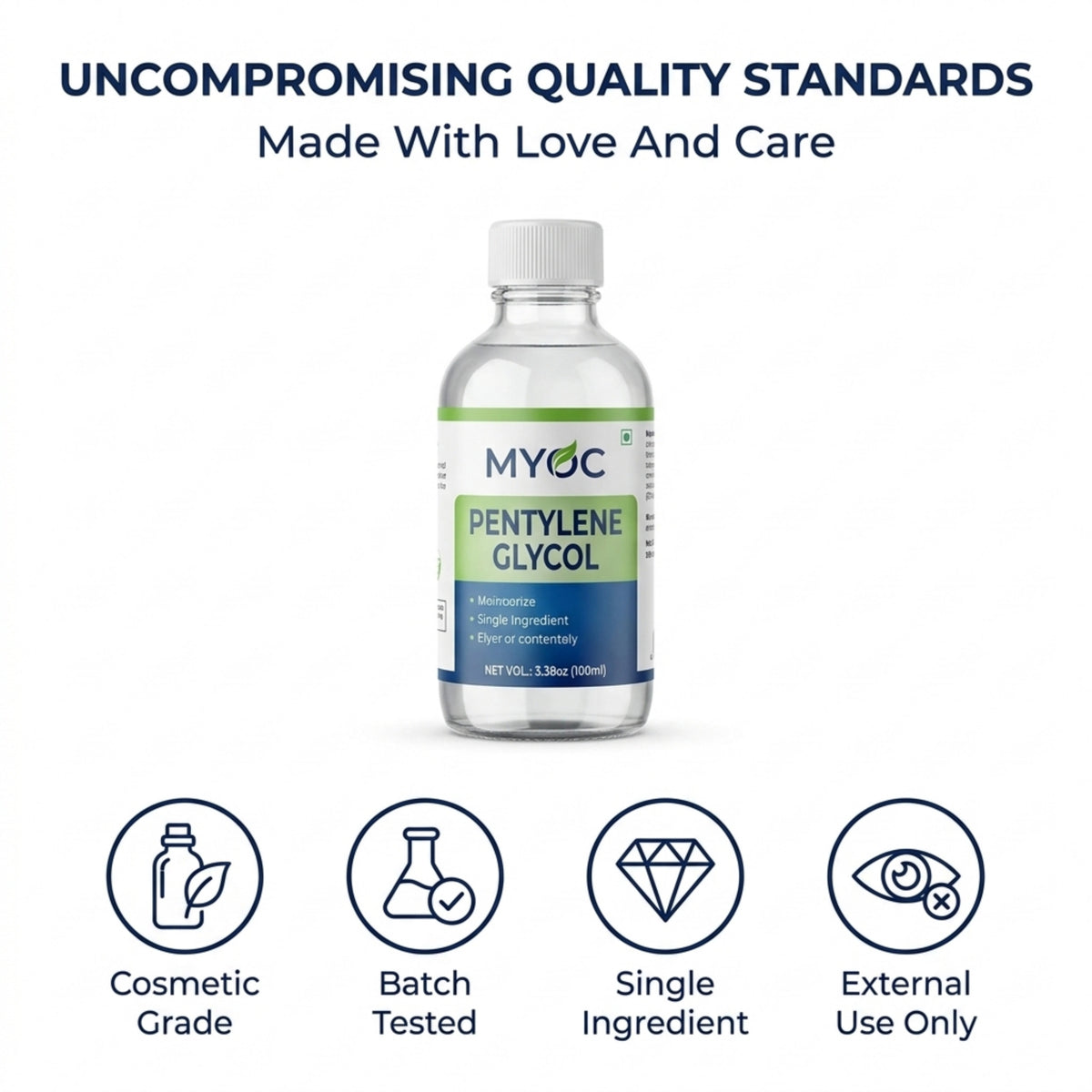 Pentylene glycol quality standards infographic