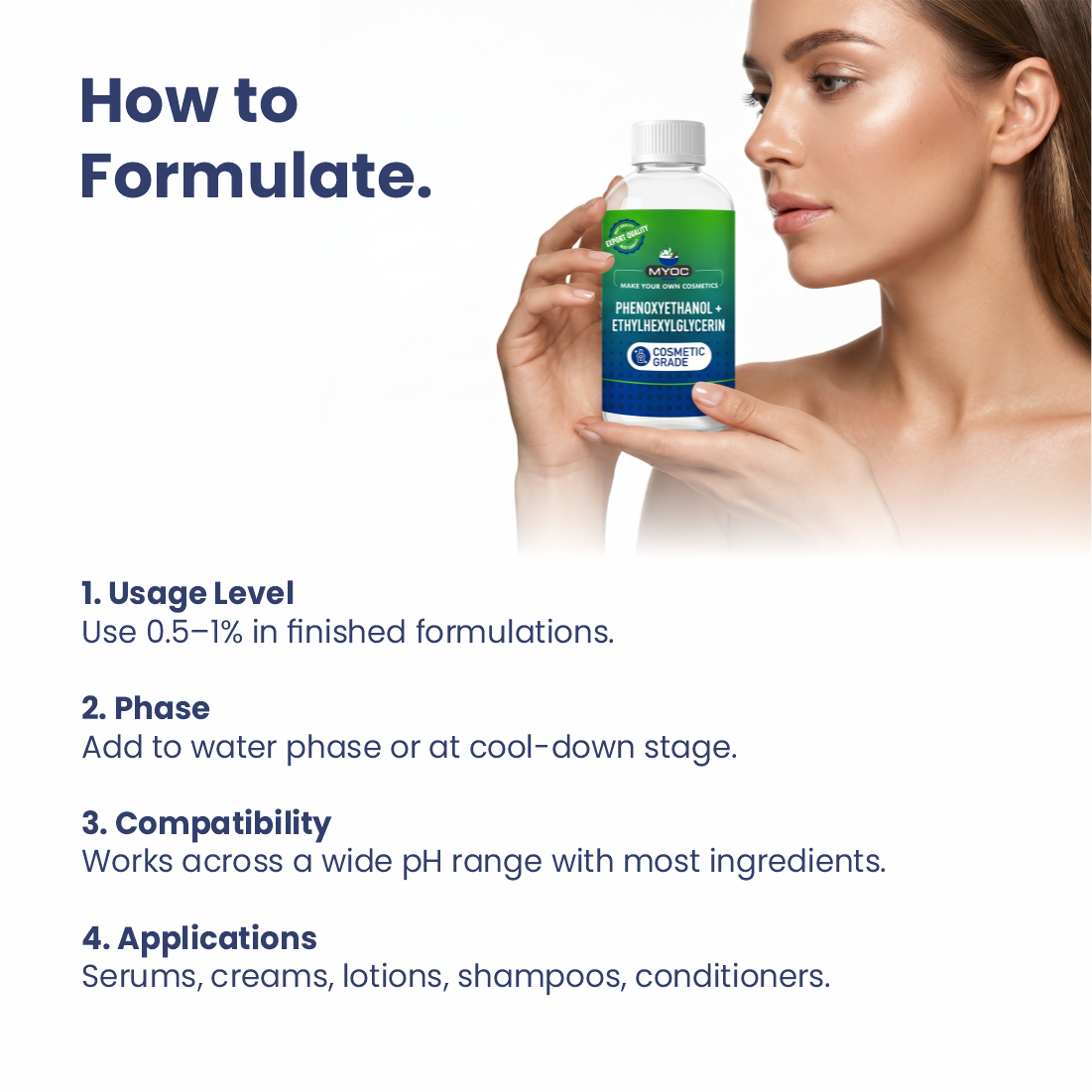 How to use Phenoxyethanol + Ethylhexylglycerin in cosmetic formulations