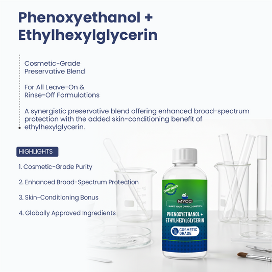 Phenoxyethanol + Ethylhexylglycerin preservative ingredient for cosmetic formulations
