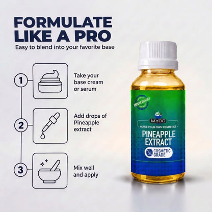 Pineapple Extract (Bromelain) key benefits for skincare and haircare formulations