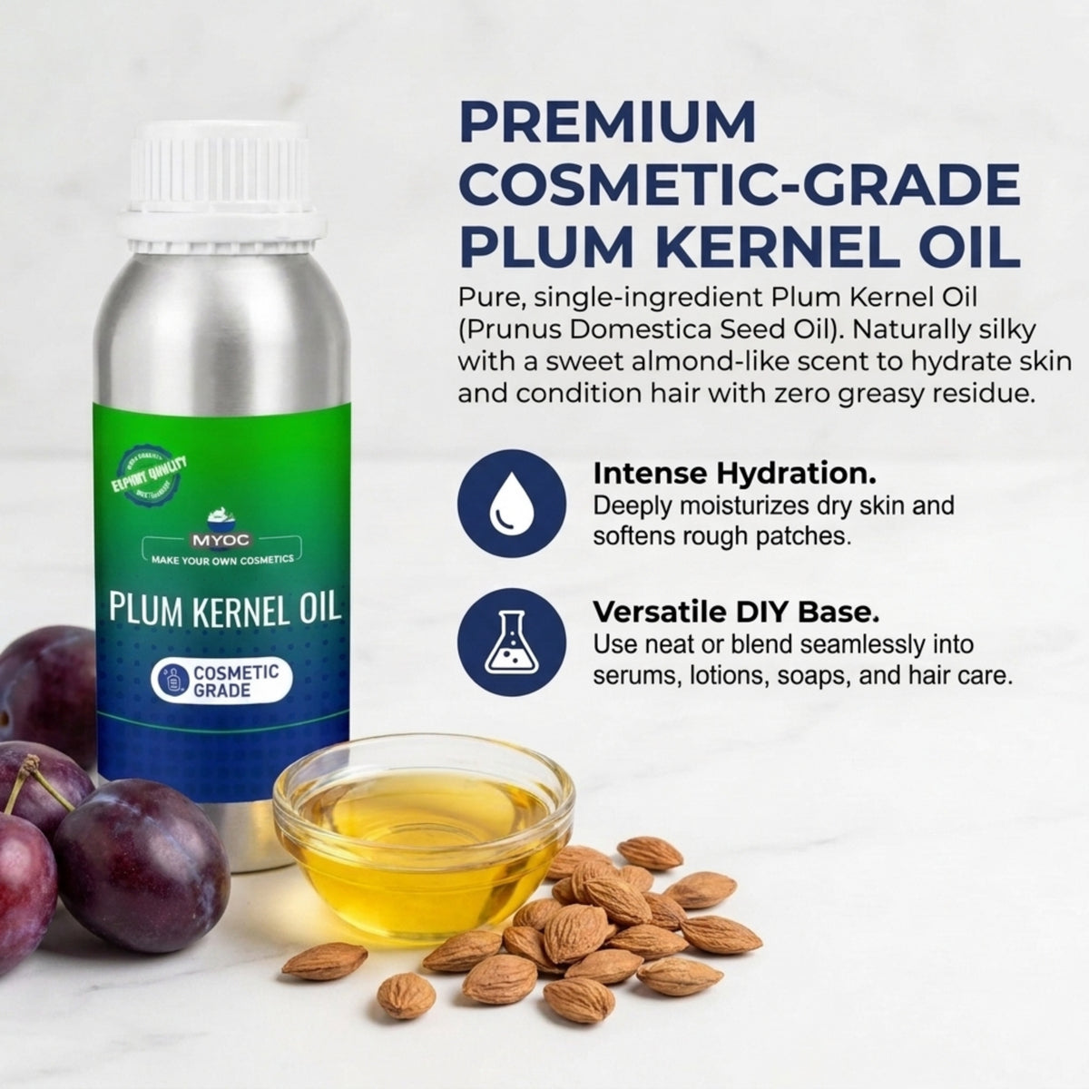 Plum Kernel Oil for cosmetic and personal care formulations