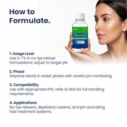 How to use Polyquaternium-7 in cosmetic formulations
