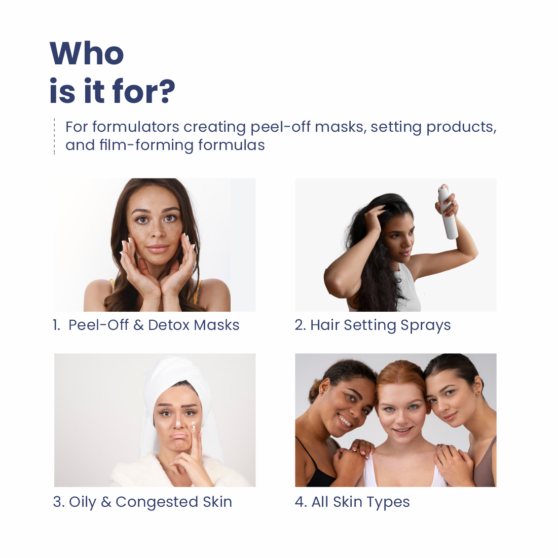 Polyvinyl alcohol applications in skincare haircare and personal care products