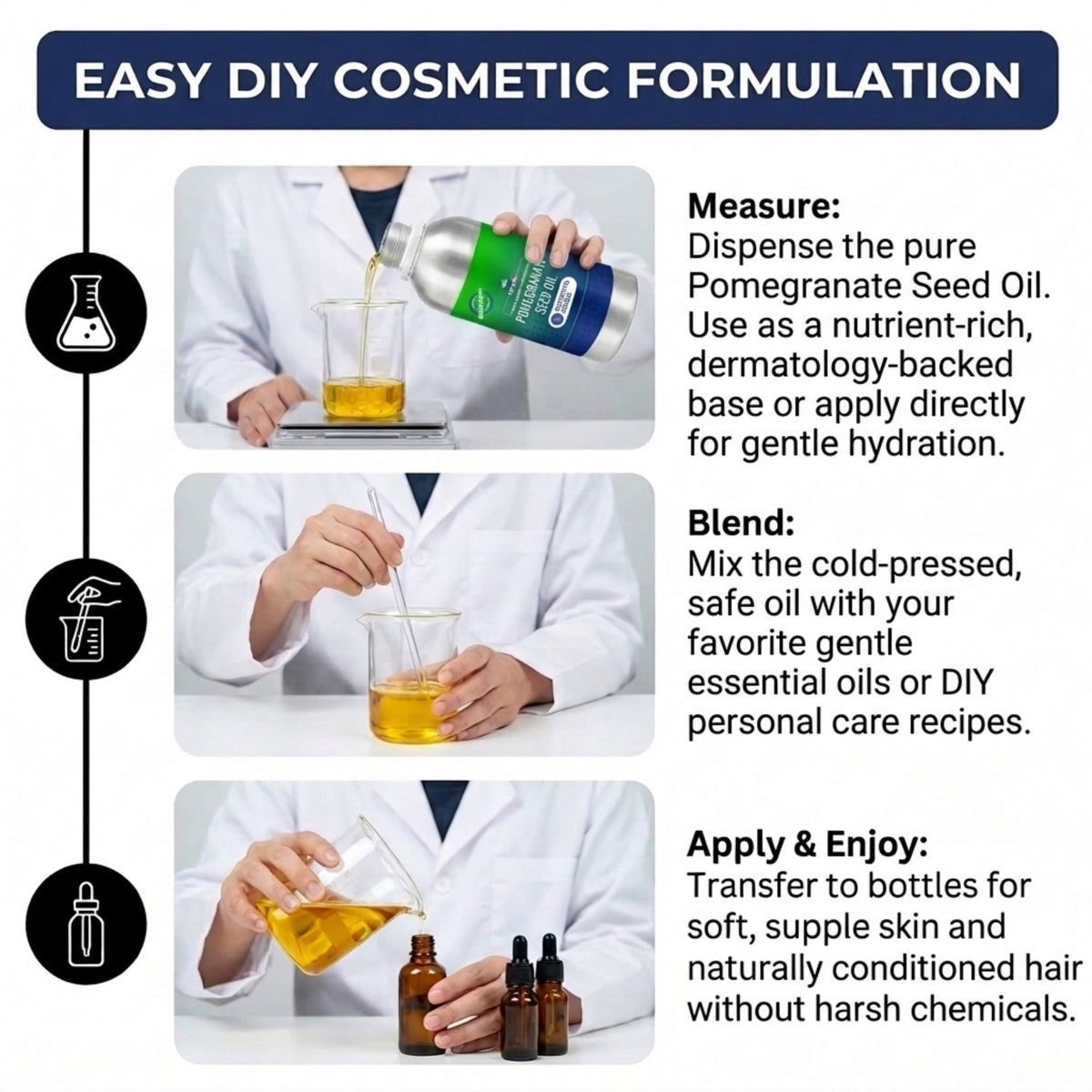 Pomegranate Seed Oil ingredient profile for skin and hair care formulations