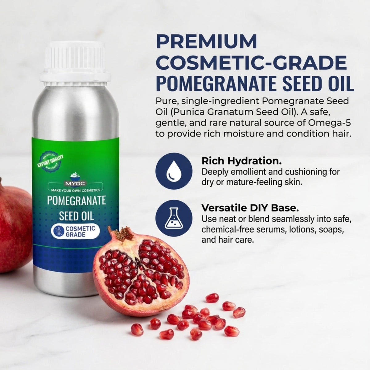 Pomegranate Seed Oil for cosmetic and personal care formulations