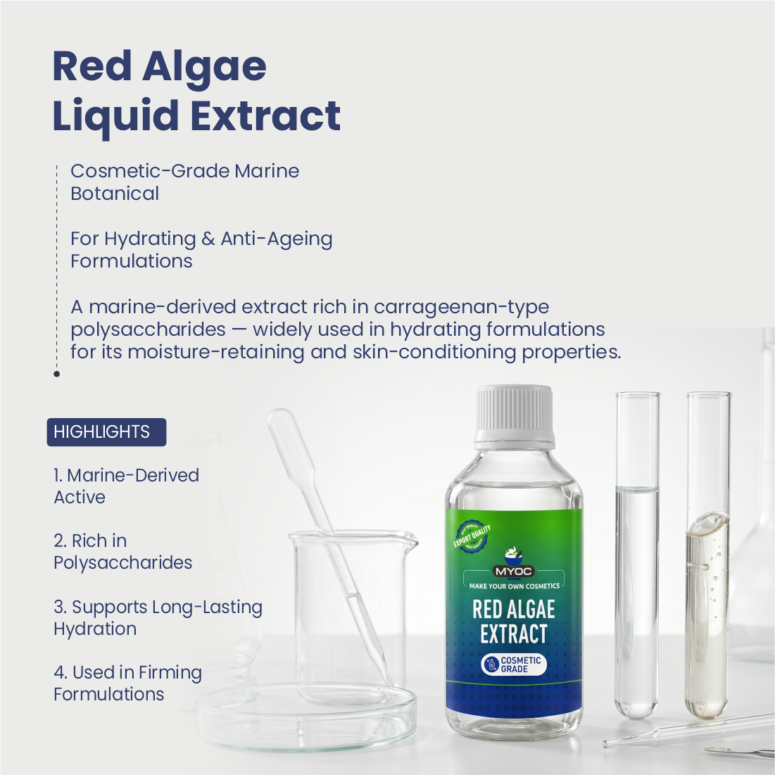 Red Algae Liquid Extract botanical ingredient for cosmetic formulations