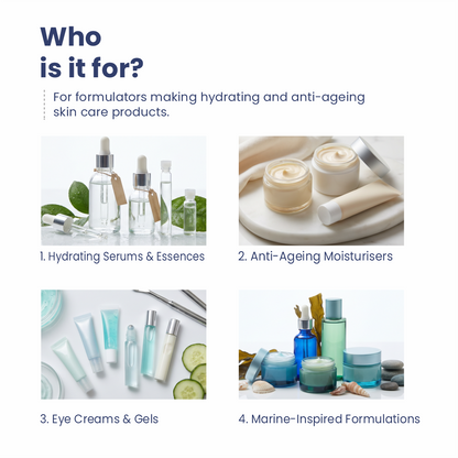 Red Algae Liquid Extract applications in serums creams masks and hair care products