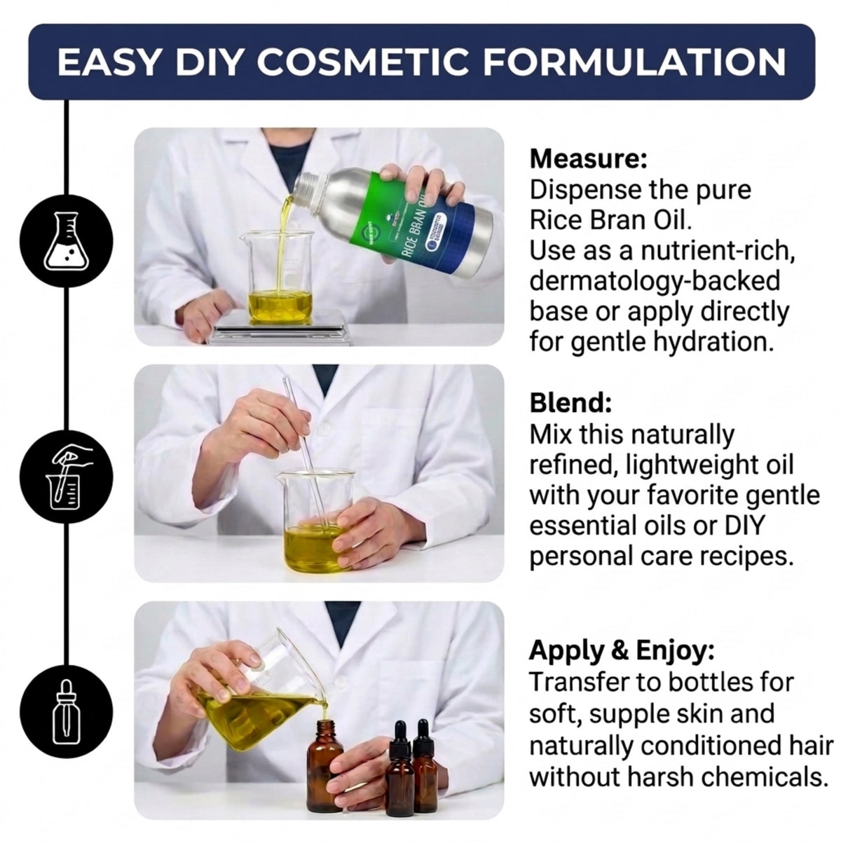 Rice Bran Oil ingredient profile for skin and hair care formulations