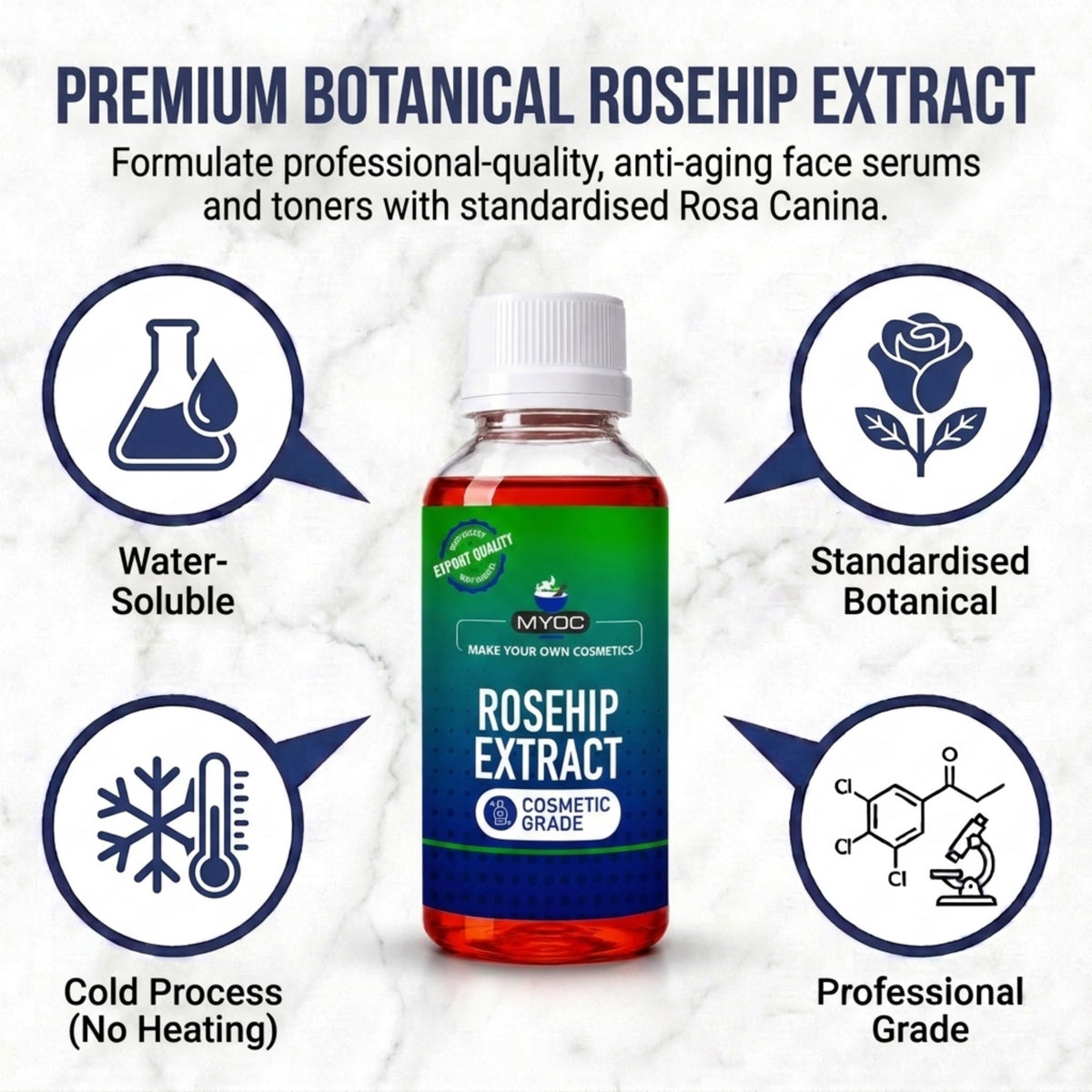 Rosehip Extract key benefits for skincare and haircare formulations
