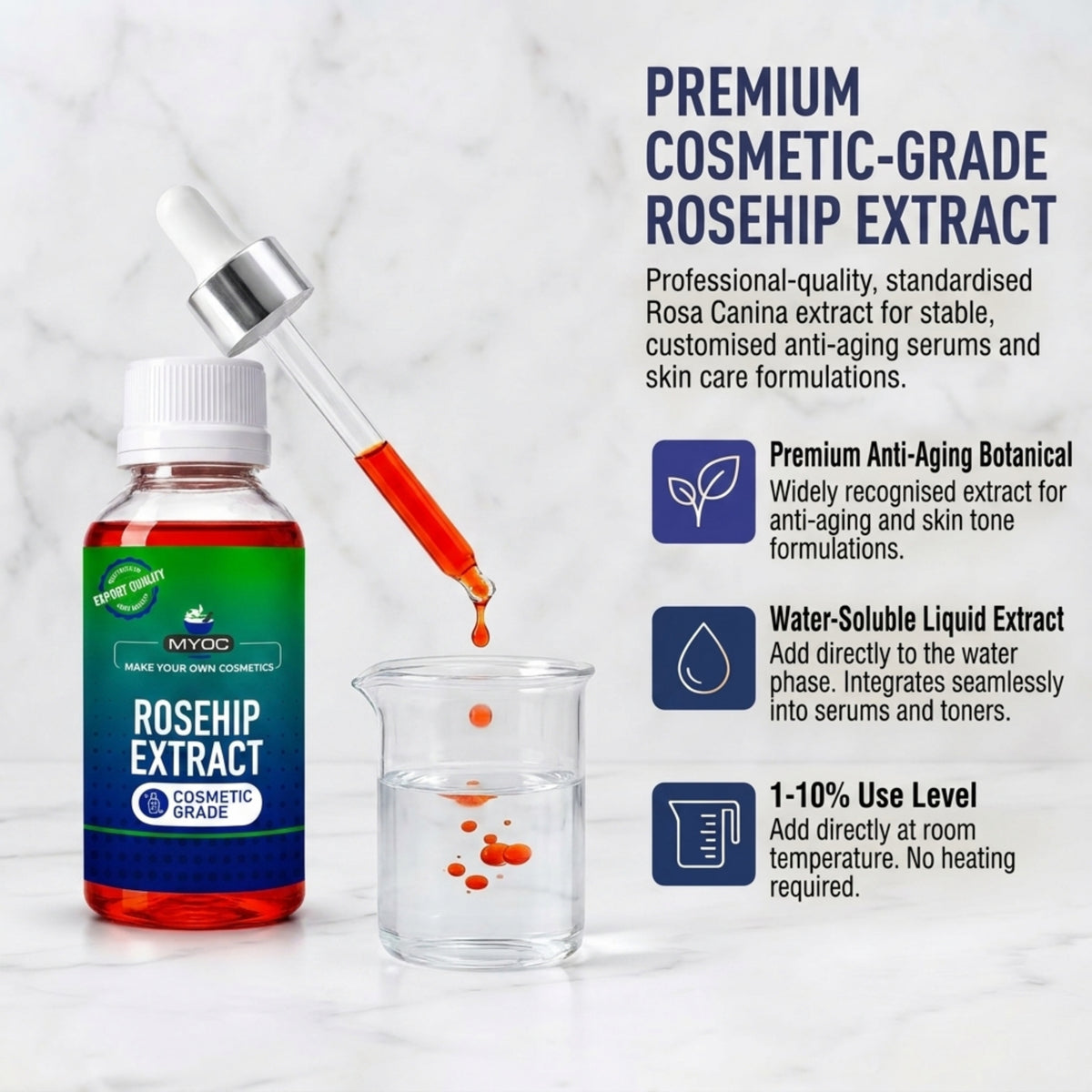 Rosehip Extract botanical ingredient for cosmetic formulations