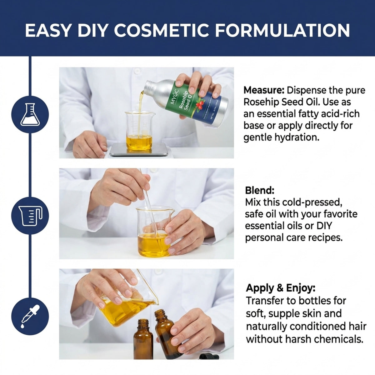 Rosehip Seed Oil ingredient profile for skin and hair care formulations