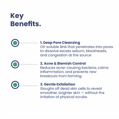 Salicylic Acid key benefits for skincare formulations