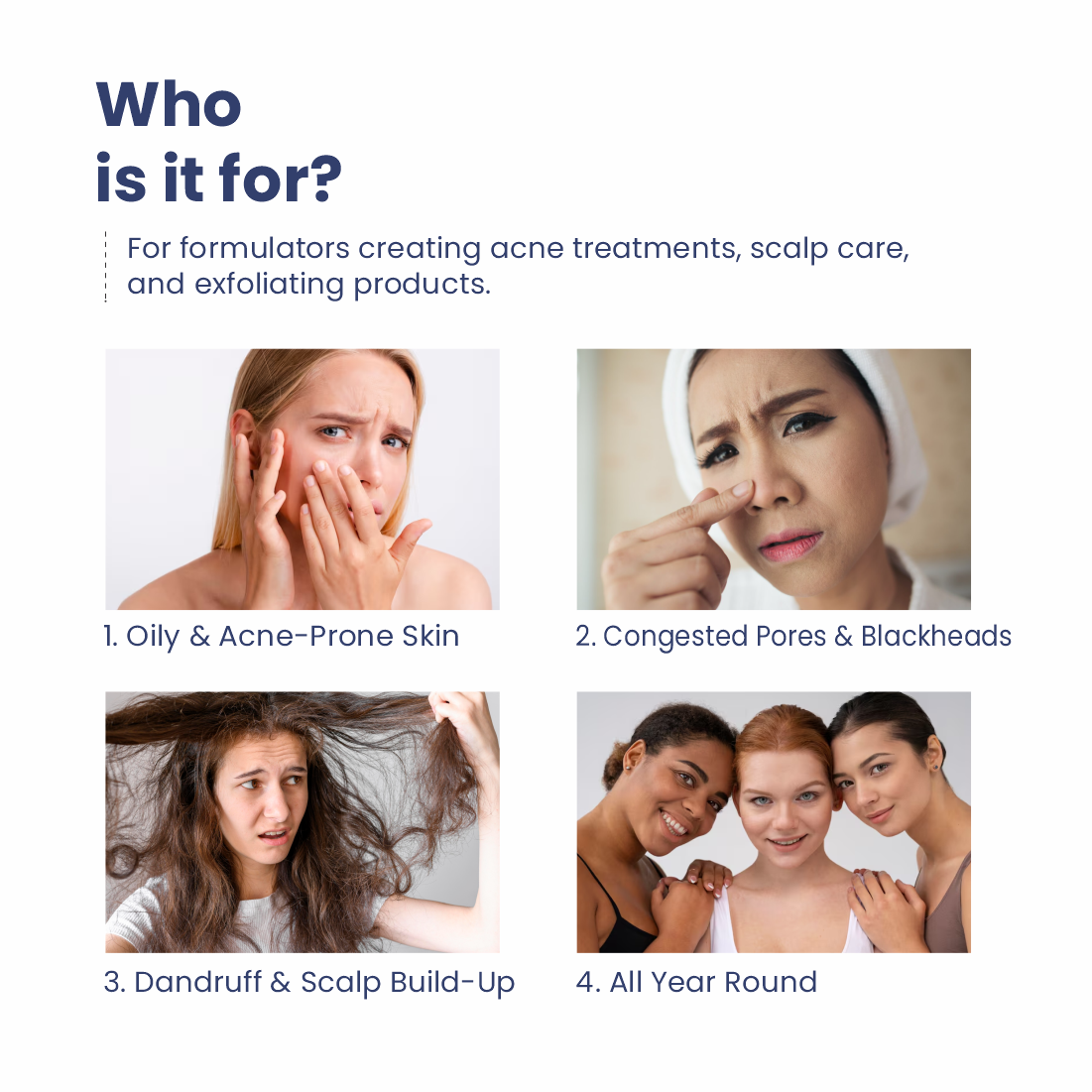 Salicylic Acid applications in serums creams lotions and cosmetic products