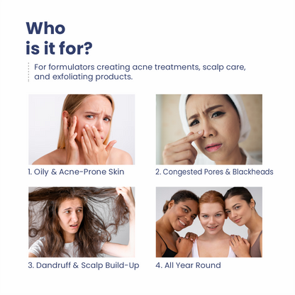 Salicylic Acid applications in serums creams lotions and cosmetic products