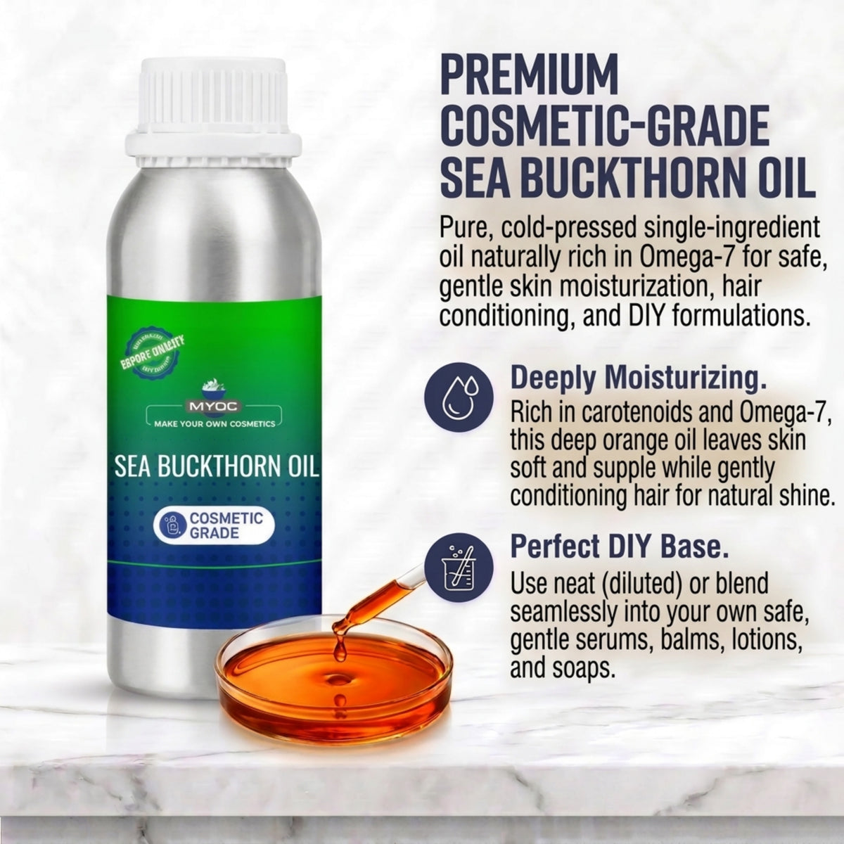 Sea Buckthorn Oil for cosmetic and personal care formulations