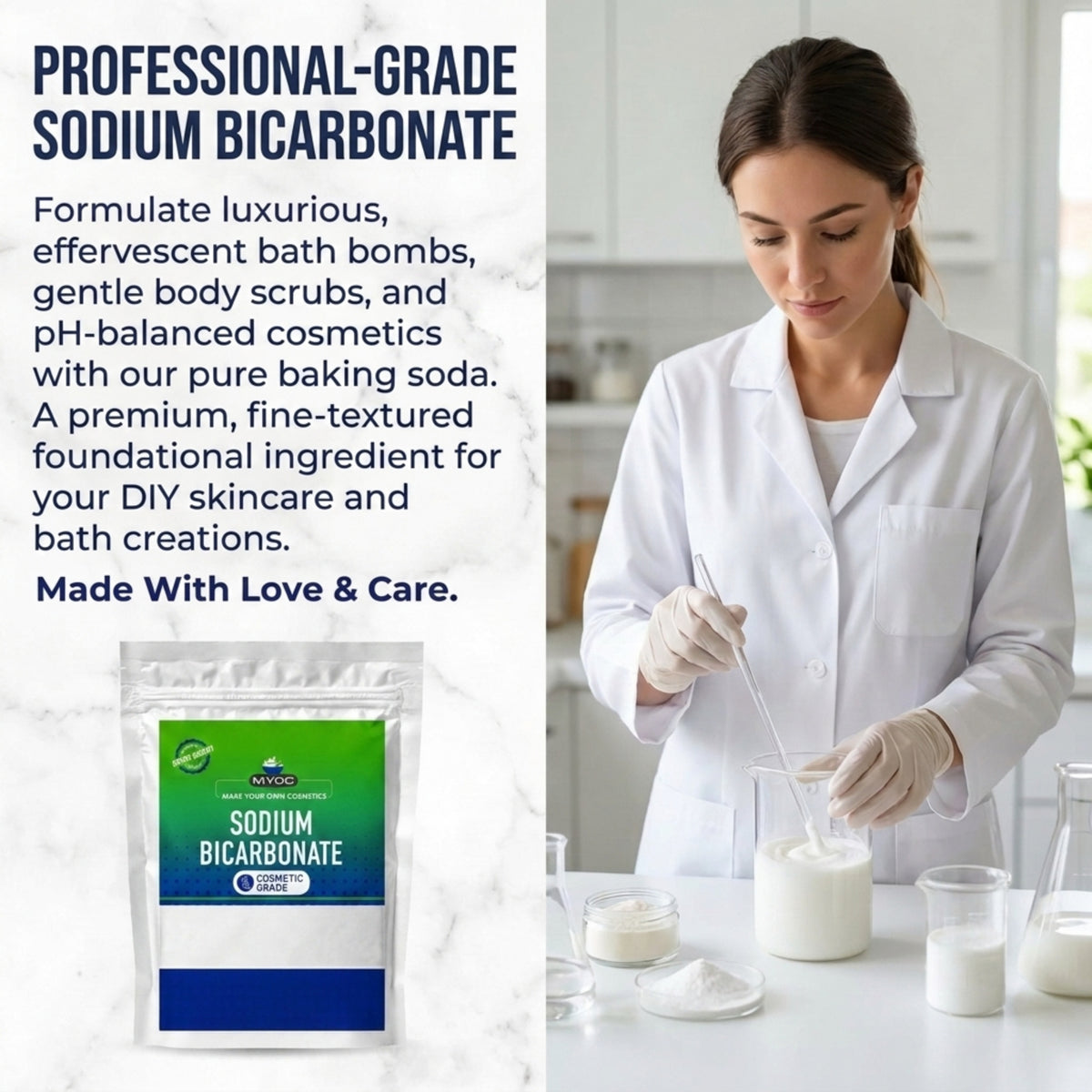 Sodium Bicarbonate applications in skincare haircare masks and personal care products