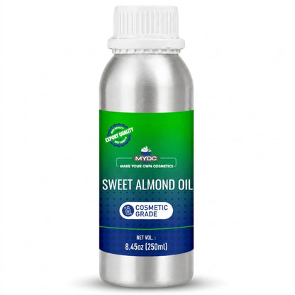 Sweet almond oil cosmetic grade aluminium bottle
